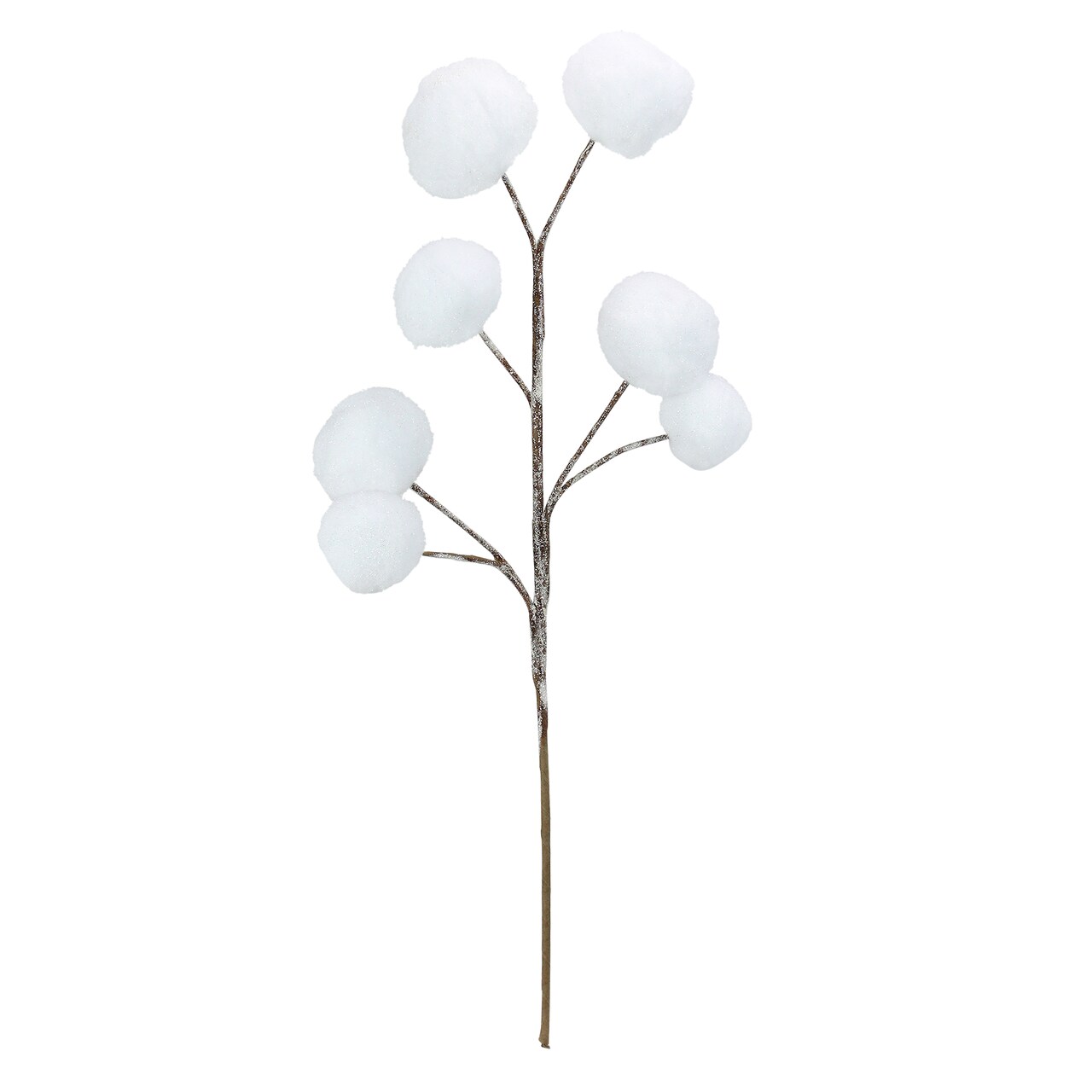 Napco 22.5" Frosted White Snowball Artificial Christmas Spray